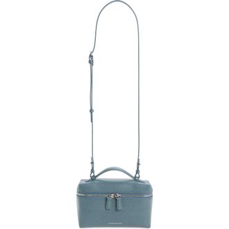Victoria Beckham Dorian Leather Vanity Case Bag in Agave Blue at Nordstrom