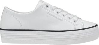 Calvin Klein Jeans Bold Vulc Flatf Low - Dames - Sneakers - Wit - 40 EU - Leer - Schoenen