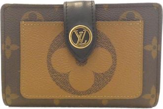 Louis Vuitton Brown Coated Canvas Wallet (Bi-Fold) (Pre-Owned)