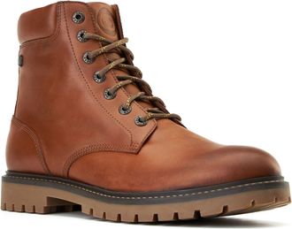 Base London Nickel Leather Mens Tan Ankle Boots - Size UK 10