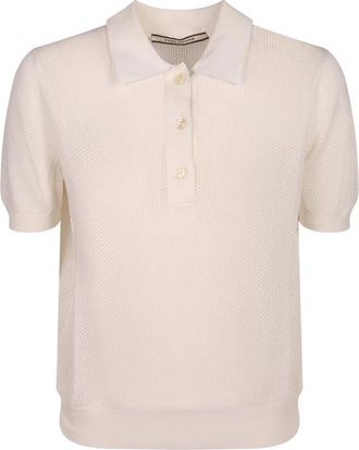 C.P. Company Fabrizia Polo - Dames - Polos - Wit - L - Katoen - Tops