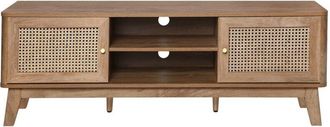 Calicosy Calicosy - Mueble tv 2 puertas ratán L140 cm - palmo