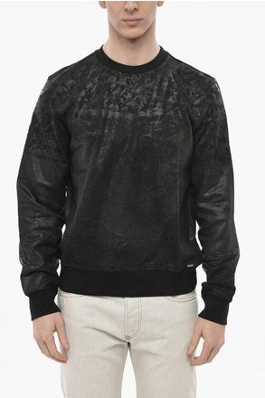 Diesel Glittered Cotton Crewneck Sweatshirt S-GINN-MYL size 3xl