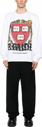 Rhude Veritas Long Sleeve Graphic T-Shirt In White