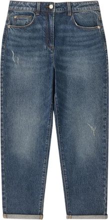 Motivi Boyfriend Jeans met omslag - Dames - Regular Fit Jeans - Blauw - XS - Katoen - Jeans