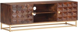 vidaXL Tv Cabinet 124x29x45 cm Solid Mango Wood Vidaxl