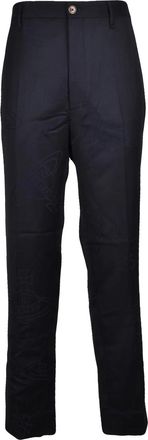 Vivienne Westwood Classic Black Wool Trousers with High Waist Design