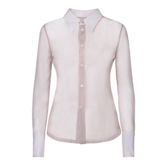 Maison Margiela Dames, Blouses & Shirts, Roze, Maat: XS Katoen
