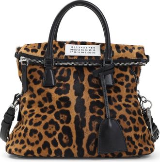 Maison Margiela Leopard 5ac Loved To Death Mini Calf Leather Handbag-Donna