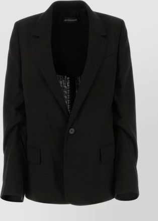 Ann Demeulemeester cotton single-breasted blazer