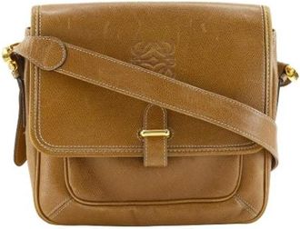 Loewe Pre-owned Leren Crossbodytas - Dames - Vintage Schoudertas - Bruin - ONE Size - Leer - Vintage