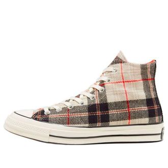 Converse Plaid Chuck 1970s Creamwhite Gray 166496C
