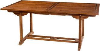 Macabane Mesa de jardín teca aceitada extensible 8/10 personas L240 cm