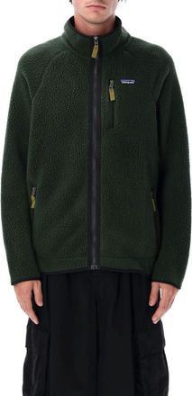 Patagonia Green High Neck Logo Jacket