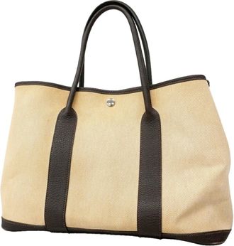 Herm&egrave;s Brown Toile H Tote Bag (Pre-Owned)