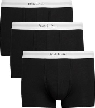 Paul Smith Stretch-cotton Trunks - set of Three - Black - Xxl