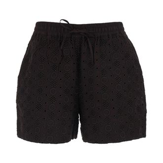 Pinko Short Shorts, female, Brown, Size: XS Liz Shorts Popeline Ricamo