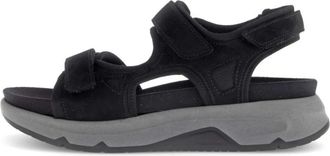 Gabor Schoenen, Dames, Zwart, 37 EU, Leer, 66.889.47 Flat Sandalen