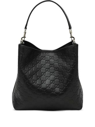 Gucci medium GG emblem tote bag - Black