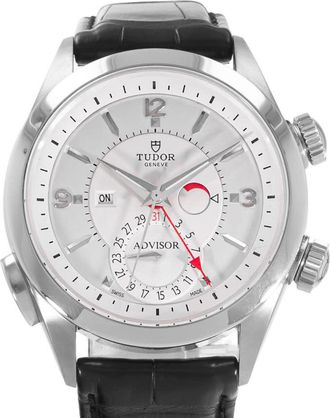 Tudor Pre-owned Tudor Heritage Advisor Alarm Automatic Silver Dial Mens Watch 79620T