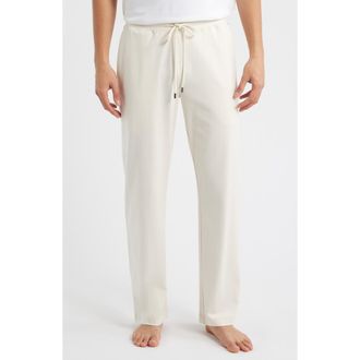 Daniel Buchler Stretch Cotton & Modal Blend Drawstring Pajama Pants in Oatmeal at Nordstrom, Size Xx-Large