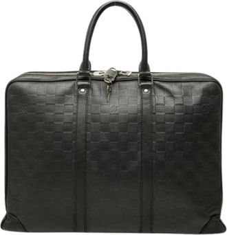 Louis Vuitton Pre-owned Business Bag - Heren - Vintage Handtas - Zwart - ONE Size - Leer - Vintage