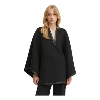 Karl Lagerfeld Dames, Jassen, Zwart, Maat: XS Leer