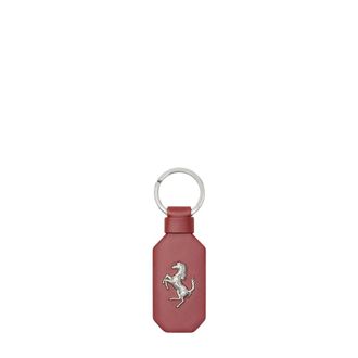 Ferrari Llavero de piel con el Cavallino Rampante - Accessories - Hombre - Marr&oacute;n - ONE SIZE