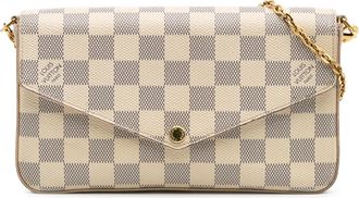 Louis Vuitton Pre-owned Womens Felicie Pochette Crossbody - Ivory Textile - One Size