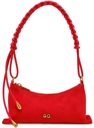 Cult Gaia Osa Suede Shoulder Bag in Vermilion at Nordstrom