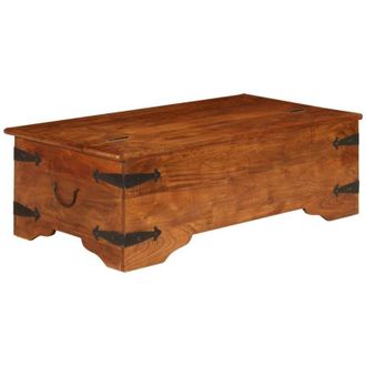 vidaXL vidaXL Tavolino da Salotto in Legno Acacia Finitura Ambra 110x55x35 cm