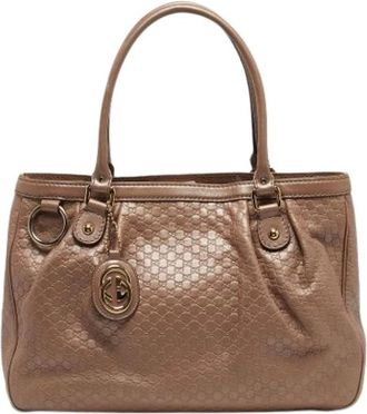 Gucci Pre-owned Handbags, female, Pink, Size: ONE SIZE Pre-owned Sukey Tote