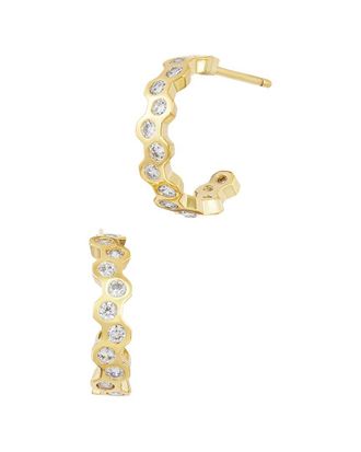 Savvy Cie Jewels CZ Hoop Earrings