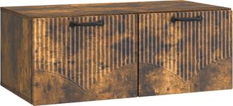 vidaXL Mueble Para Tv De Pared Roble Ahumado 78,5 X 41 X 30 Cm Vidaxl