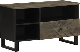 vidaXL Tv Cabinet Black 80x33x46 cm Solid Wood Mango Vidaxl