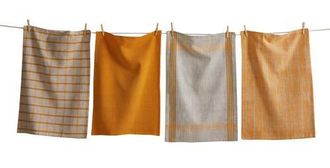 Tag Canyon Woven Dishtowel Set/4 Ochre Ochre Cotton Everyday in Orange at Nordstrom