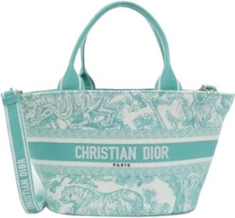 Dior Pre-owned Canvas Tote Bag - Dames - Vintage Shopper - Groen - ONE Size - Vintage