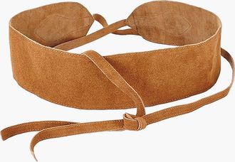 Lascana Wide Suede Belt in Cognac at Nordstrom, Size Medium