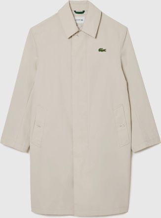 Lacoste Mens Lightweight Showerproof Trench Coat in Grey - Size Small/Medium