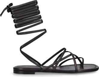 Michael Kors Jade Sandaal - Dames - Sandalen - Zwart - 37 EU - Leer - Schoenen