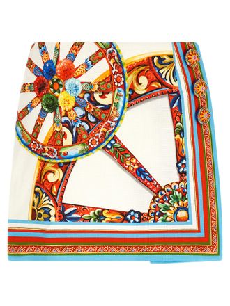 Dolce & Gabbana Multicolor Cotton Long Womens Skirt