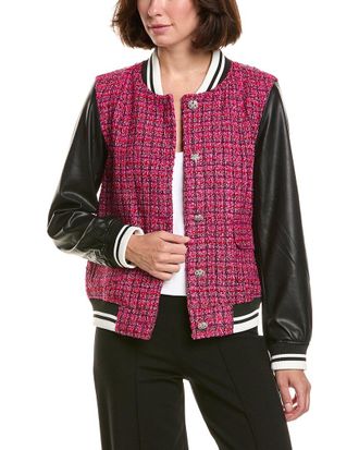 Karl Lagerfeld Karl Lagerfeld Tweed Varsity Jacket