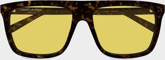 Saint Laurent Men & apos;s Sl 904-003 59 Acetate and Bio-Nylon Rectangle Sunglasses