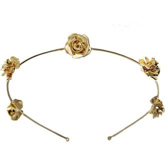 Epona Valley Field of Roses Headband in Gold at Nordstrom