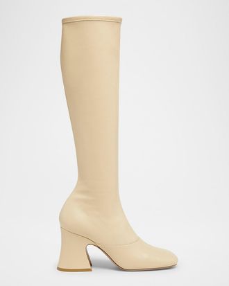 Chlo&eacute; Janis Leather Knee-High Boots