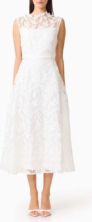 Elliatt Eris Lace Midi Dress in White at Nordstrom, Size Xx-Large