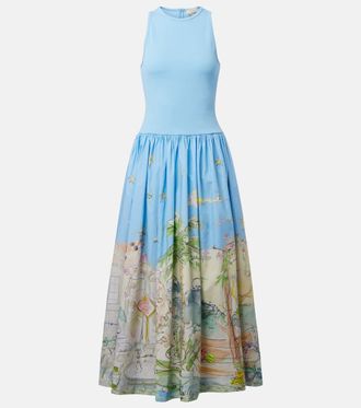 Alemais Al&eacute;mais Anouk printed cotton midi dress
