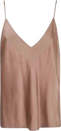 Forte_Forte Shiny Stretch Silk Satin Slip Top