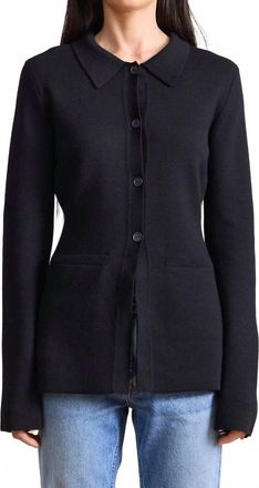 Apiece Apart Betti Knit Cardigan In Black