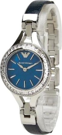 Armani Pre-owned Watches, female, Blue, Size: ONE SIZE Pre-owned Stainless Steel Watch